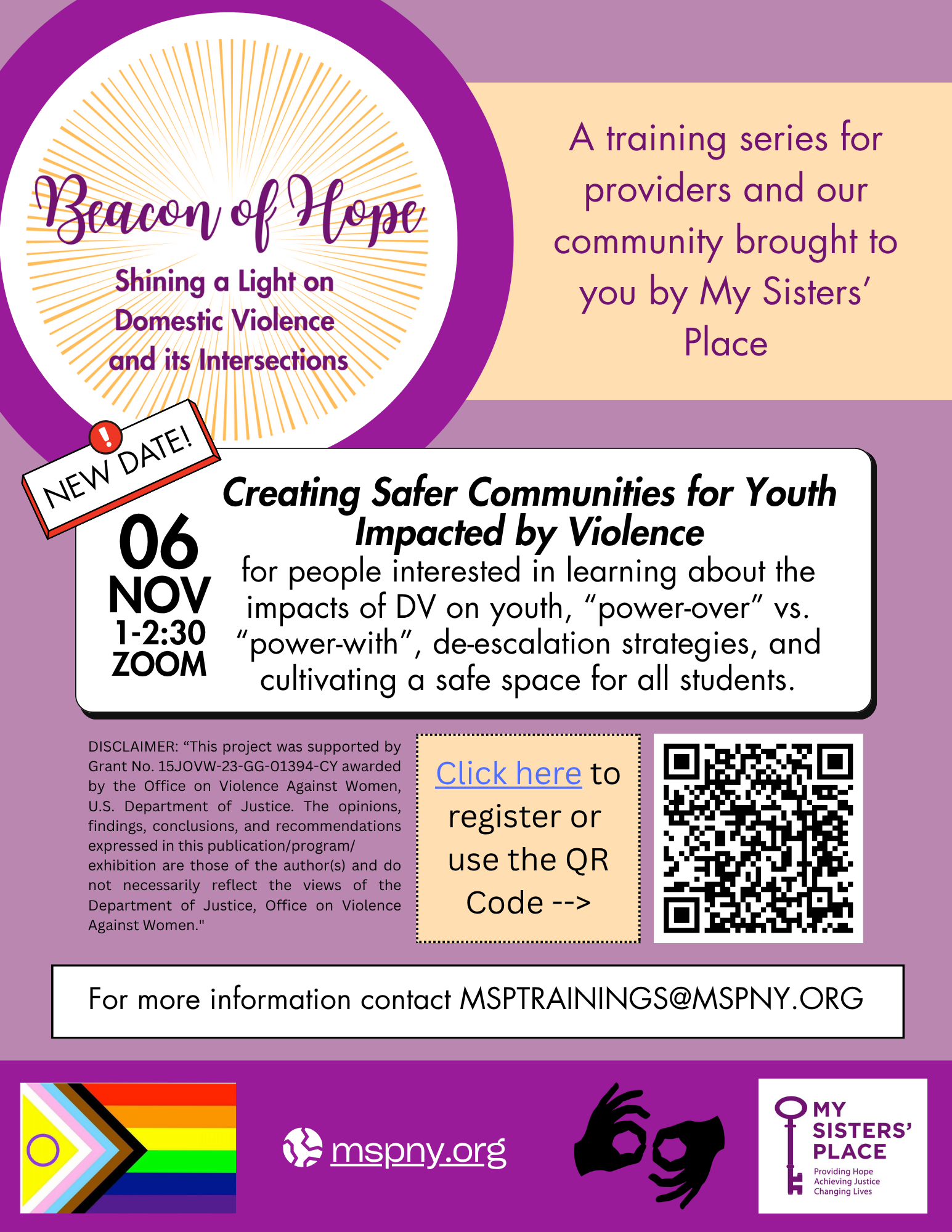 Beacon of Hope Youth Flyer